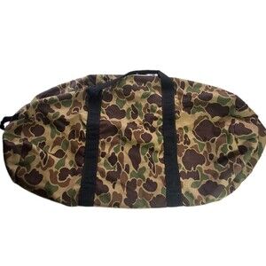Vintage Fieldline Duck Camo Duffel Bag Hunting Gear Travel Pack ~3 ft x ~1.5 ft